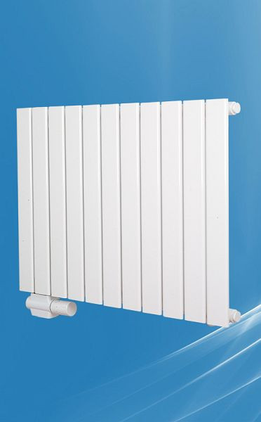 West Heiztec Designheizkörper ARES COMPACT PANELL Einlagig, Weiß / RAL 9016, EN442 75/65 - 20 C° 800W, CSPW12250600