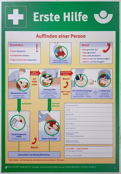 KS Tools Schild Erste Hilfe Aushang, 117.2479, 4042146750513