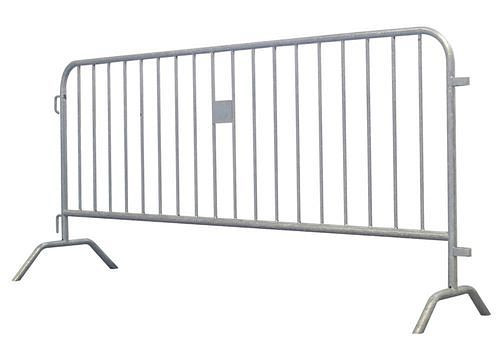 DENIOS Absperrgitter aus Stahl, verzinkt, Breite 2000 mm, inkl. Verbindungsbügel, 249329