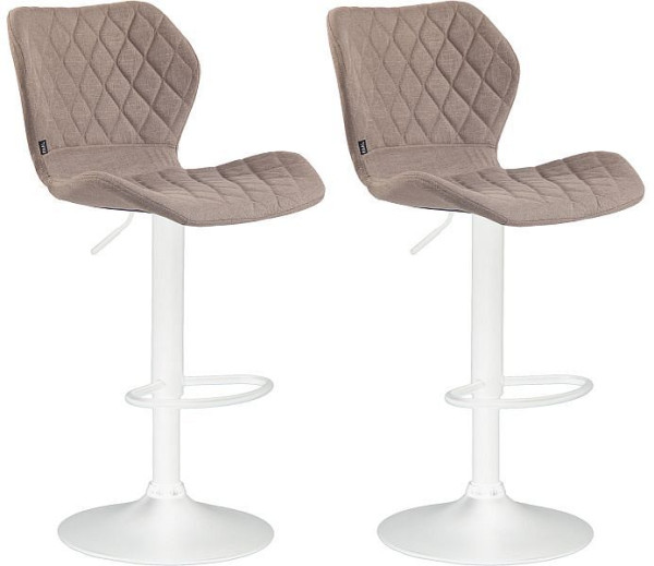 CLP Barhocker Cork Stoff weiß, taupe, VE: 2 Stück, 315100