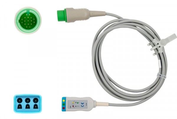 Golmed 3-adriges EKG-Stammkabel mit TruLink-Stecksystem, zu Spacelabs, 15-3-TSL17