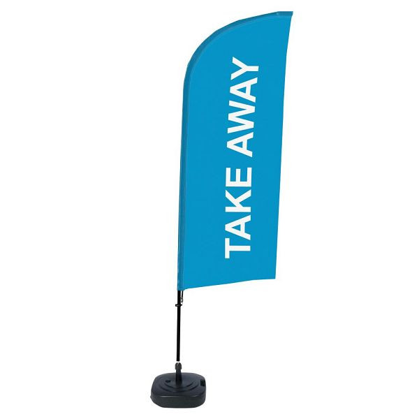 Showdown Displays Beachflag Alu Wind Komplett-Set Take Away Blau ECO, BFAW310-WT21-I68ECO