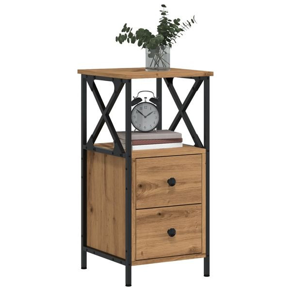 vidaXL Nachttisch Artisan-Eiche 34x35,5x70 cm Holzwerkstoff, 857252
