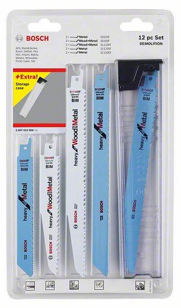 Bosch Säbelsägeblatt-Set Demolition, 12-teilig, 2607010908