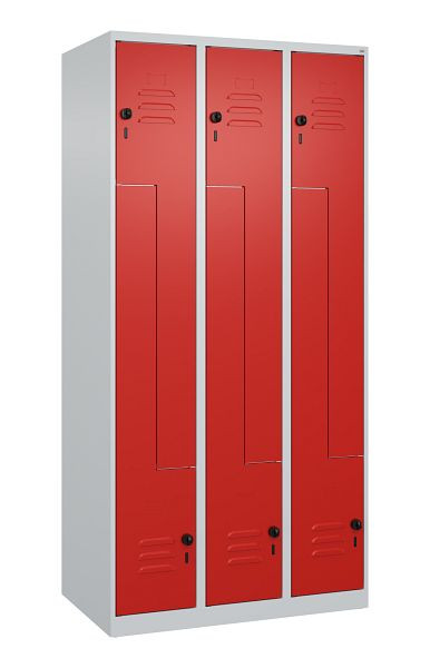 C+P Z-Spind Classic PLUS, 6 Abteile, 1850x900x500mm, 7035/3020, Drehriegel, 080003-306 S10029