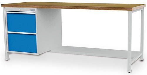 Bedrunka+Hirth Kastenwerkbank Serie 2000 R18-24, 2x300 mm, Schubladen-Vollauszug 100%, 2000 x 750 x 959 mm, 03.19.10V9