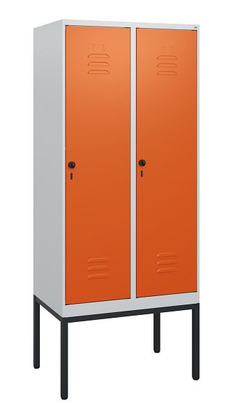 C+P Umkleidespind Classic PLUS, Gestell, 2 Abteile, 1950x800x500mm, 7035/2004, Drehriegel, 0800305-22 S10030