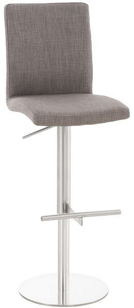 CLP Barhocker Cadiz Stoff edelstahl, grau, Stoffbezug, 308599