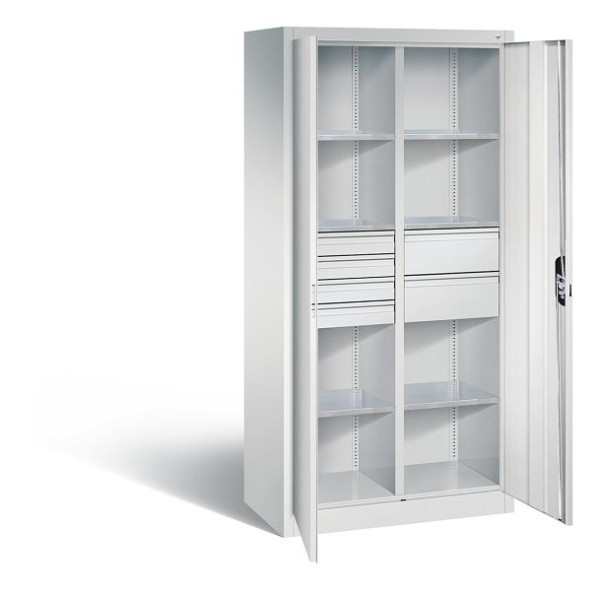 C+P Werkzeugschrank Acurado, H1950xB930xT500mm, Farbe: Lichtgrau, Muldengriff, 8921-3041 S10151