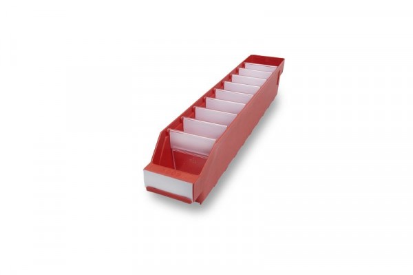 Stemo Lagerkasten 5009 rot, Abmessungen (LxBxH): 500x90x95mm, VE: 40 Stück, 520301