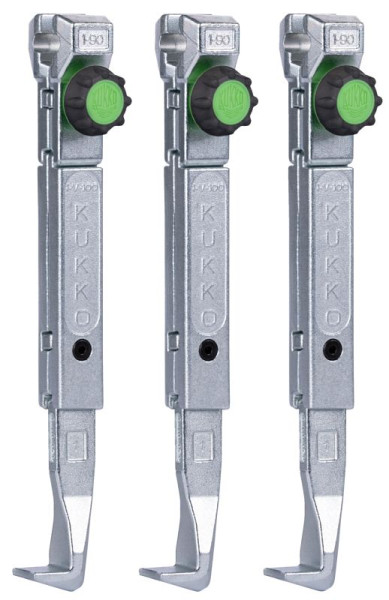 KUKKO Schnellverstellbare Standard-Abzugshaken, Satz, Spanntiefe 200 mm, 1-192-Sx