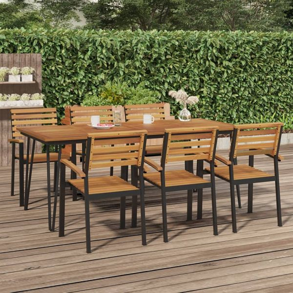 vidaXL Gartentisch Haarnadel-Tischbeine 200x90x75 cm Akazie Massivholz, 319522
