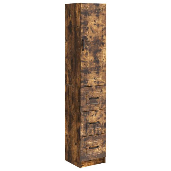 vidaXL Schrankset 2-teilig Geräucherte Eiche 33 x 34,5 x 87 cm, 3416975