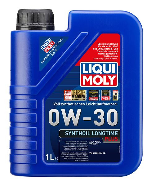 LIQUI MOLY Motoröl Synthoil Longtime Plus 0W-30, Kanister Kunststoff, VE: 1 Liter, 1150