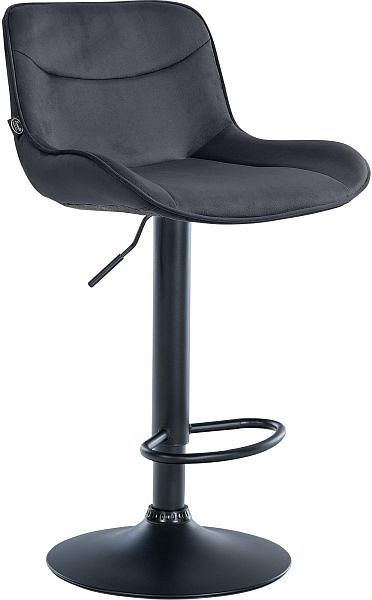 CLP Barhocker Vonore Samt schwarz, schwarz, 323563
