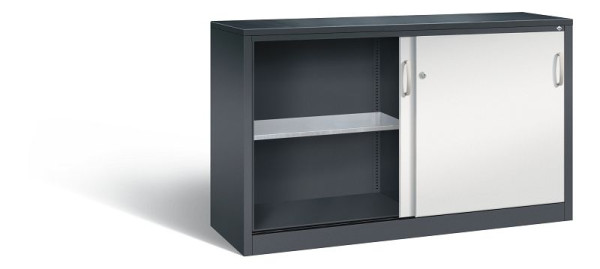 C+P Schiebetürenschrank Acurado, H1000xB1600xT500mm, Farbe: Schwarzgrau / Lichtgrau, 2156-092 S10009