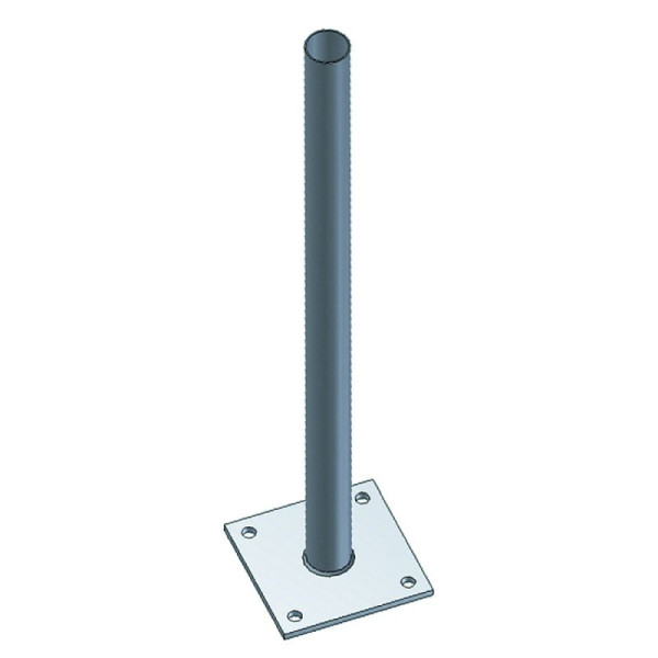 Stein HGS Rohrpfosten mit Fußplatte, 2000mm/Ø60mm, pf-s1200