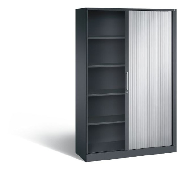 C+P Rollladenschrank Asisto, H1980xB1200xT435mm, Farbe: Schwarzgrau / Weißaluminium, Bügelgriff, 5 OH, 143001-000 S10056