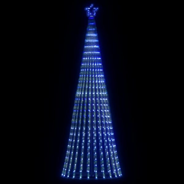 vidaXL Weihnachtsbaum Kegelform 475 LEDs Blau 247 cm, 4016398