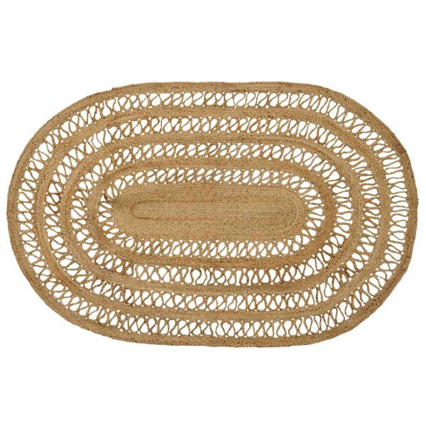 vidaXL Teppich Braun 122 x 183 cm Jute, 42010815, 8721288664617