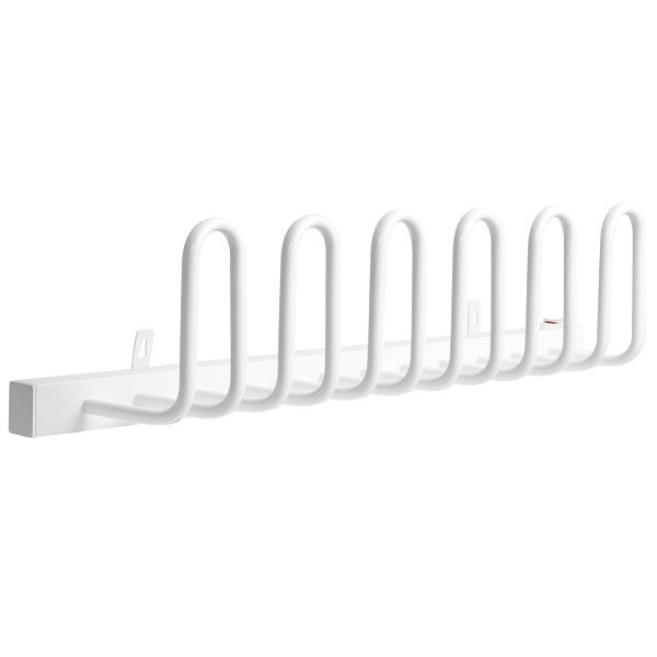 HOMCOM Schuhtrockner, elektrisch, Temperatur bis 55° C, Wandmontage, Stahl, weiß, 76 x 13 x 17cm, 850-195V90