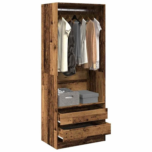 vidaXL Kleiderschrank Altholz-Optik 80x50x200 cm Holzwerkstoff, 3307754