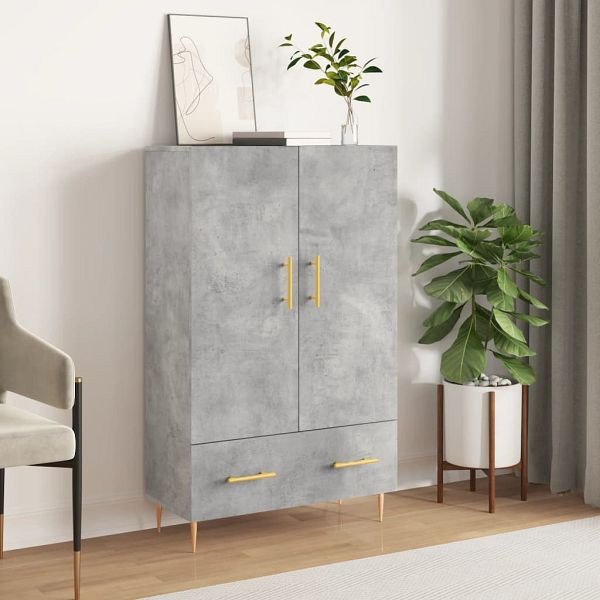 vidaXL Highboard Betongrau 69,5x31x115 cm Holzwerkstoff, 828224