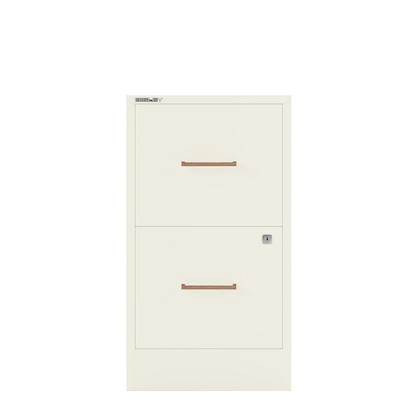Bisley Home Filer, 2 HR-Schubladen, Eichengriff, 196 verkehrsweiß antibakteriell, PFA2OH196