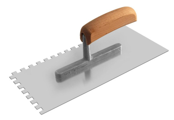 TECTOOL Glättekelle E12, rostfrei, Holz, 280x130x0,7mm, 18624