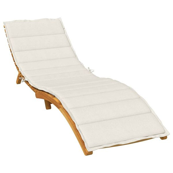 vidaXL Sonnenliegen-Auflage Melange Creme 200x50x4 cm Stoff, 4002500