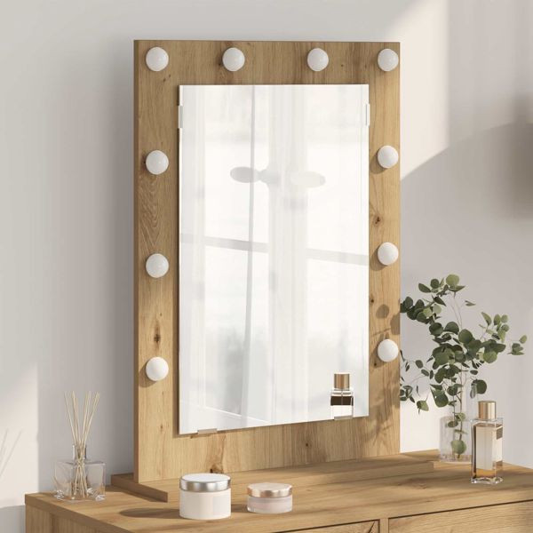 vidaXL Waschtischspiegel Rechtwinklig Artisan-Eiche 70 x 50 x 18 cm, 868340