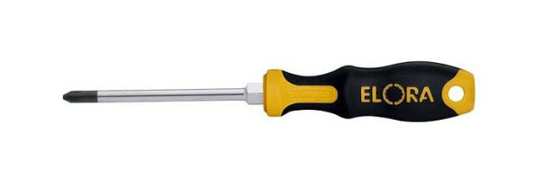 ELORA Schraubendreher, Kreuzschlitz Nr.2, mit 6-kant-Schlüsselhilfe, 559-PH 2, 0559020025500