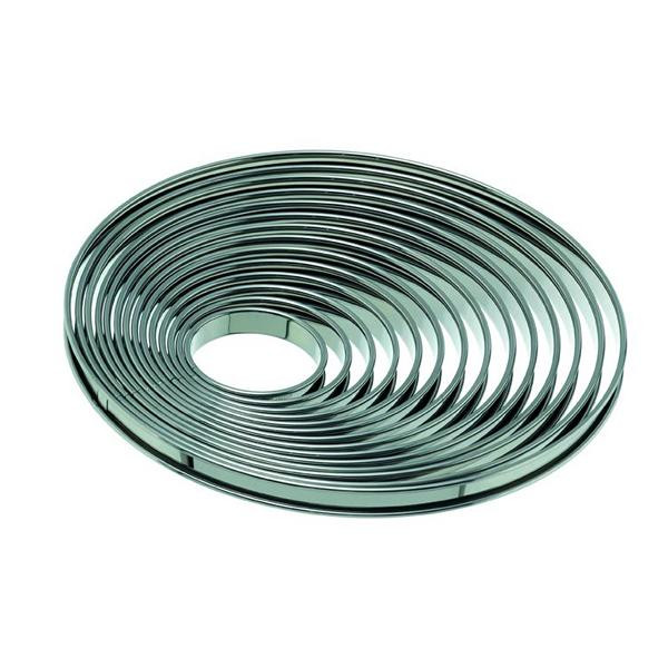 Schneider Tortenring rund, mit Borde 340 mm, Edelstahl, 162340