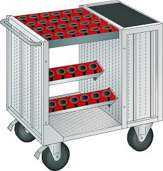 LISTA NC-Transportwagen 36x36E (BxTxH) 1080x692x975mm ISO-SK 50 Farbe: Lichtgrau, 18.370.020