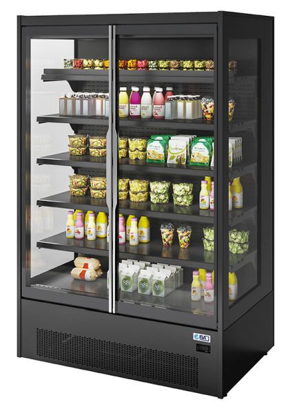 ISA Wandkühlregal GALAXY TN 2500 GD, für Take-Away Kühlprodukte und Getränkekühlung, steckerfertig, Umluftkühlung, 4538052205250