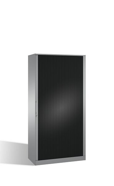 C+P Rollladenschrank Asisto, H1980xB1000xT435mm, Farbe: Weißaluminium / Schwarzgrau, Bügelgriff, 5 OH, 143002-000 S10069