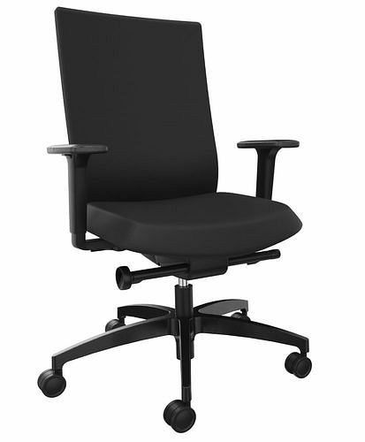 DENIOS Bürostuhl AdJust evo, Syncro-Evolution-Technik, schwarz, 292405