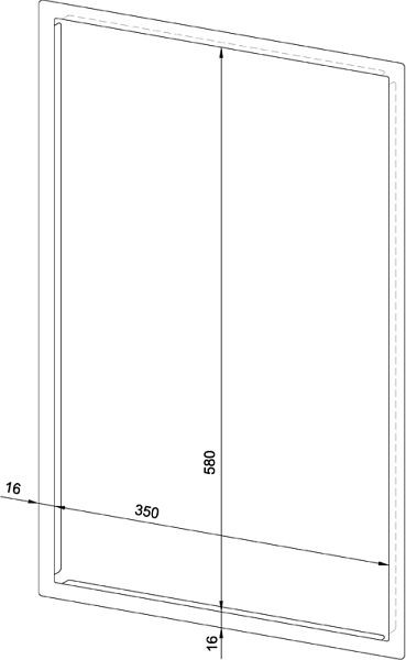 Wagner EWAR Abdeckrahmen für Gerätemaß 350x580, matt geschliffen, 768657