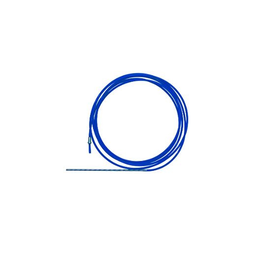 ELMAG PTFE-Seele 4 m 'blau' für DrahtØ 0, 6/0,8 mm mit Haltenippel & O-Ring, 54461