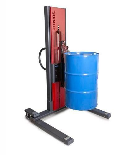 DENIOS Fasslifter Secu Ex Typ M für 60-/200-Liter-Stahlfässer, breites Fahrwerk, H 1635 mm, ATEX, 236559