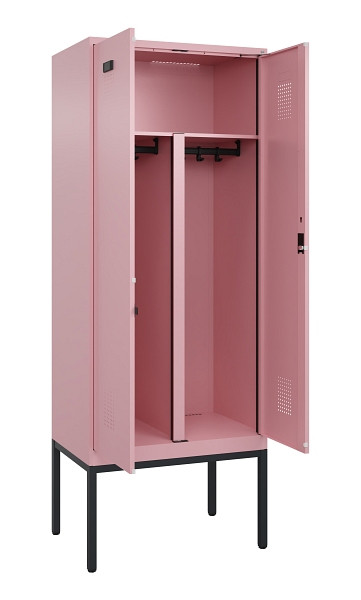C+P PSA Doppel-Spind Evolo PLUS, Gestell, 2 Abteile, 2120x800x500mm, 3015/3015, Zylinderschloss, 0490327-22P S10051