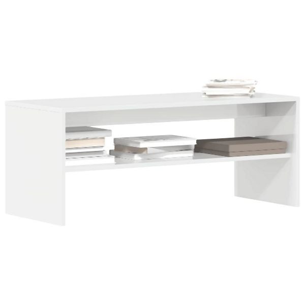 vidaXL TV-Schrank Hochglanz-Weiß 100x40x40 cm Holzwerkstoff, 861118
