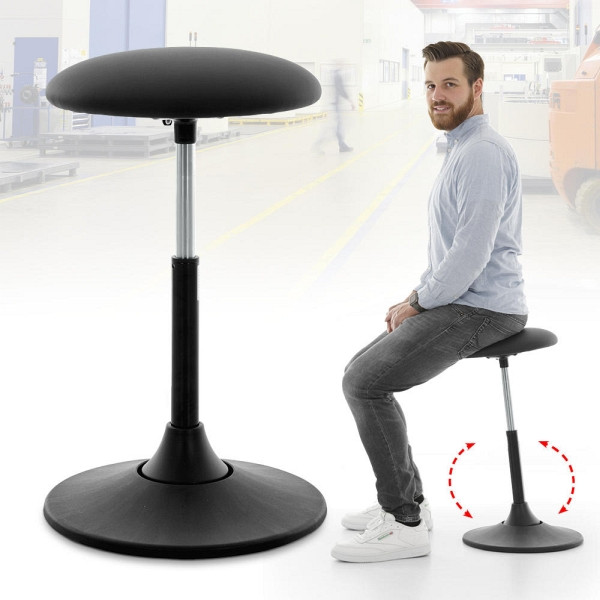 Deskin Hocker MOVE SIT DV 20, Schwarz, 400 x 400 x 700 mm, 333357