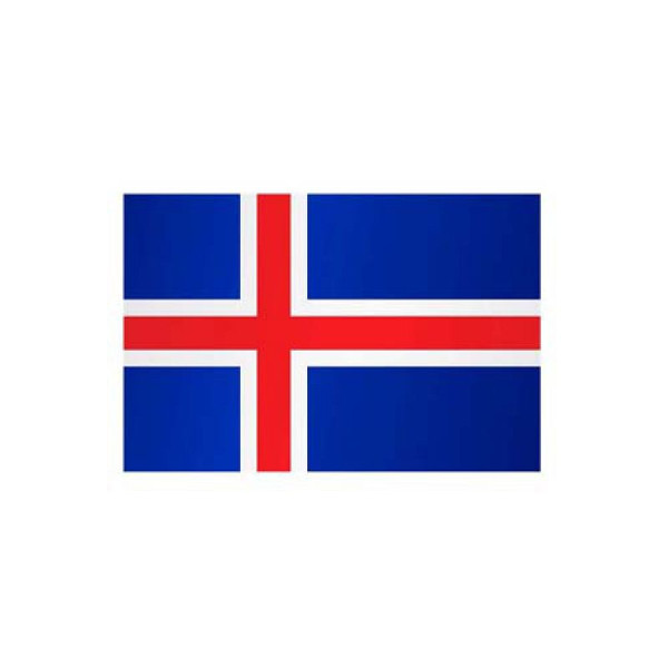 Stein HGS Länderflagge Island, 300x120cm, mit Kunststoff-Karabiner, FlagTop 110 g/m², für Fahnenmasten 7 m mit Hohlsaum, 27008