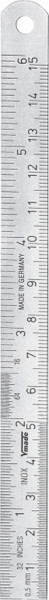 Vogel Germany Stahlmaßstab, Typ C, 300 x 13 x 0,5 mm, Ablesung von links nach rechts, 1010030030