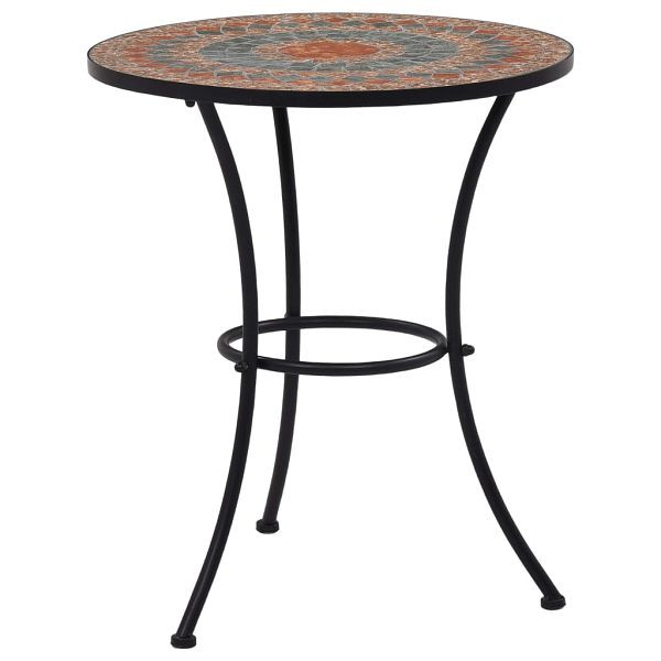 vidaXL Mosaik-Bistrotisch Orange / Grau 60 cm Keramik, 46717