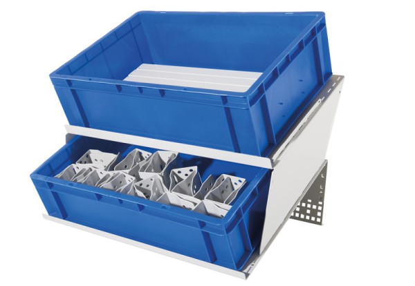 Manuflex Behälterstandkonsolen-Aufsatz zur Bereitstellung einer 2 Arbeitsebene, Breite x Tiefe = 300 x 200 mm, , ZB4797.7035