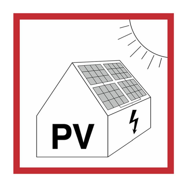 Stein HGS Elektrokennzeichnung/Warnschild, Warnung vor Gefahren durch Photovoltaikanlage, 21.0685