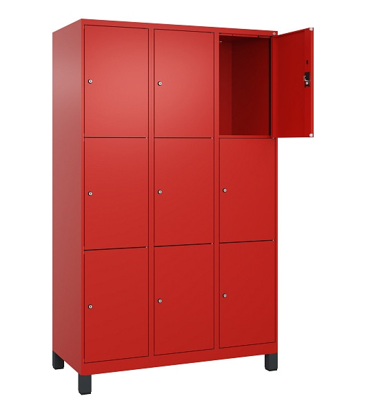 C+P Schließfachschrank Evolo PLUS, mit Füßen, 9 Fächer, 1950x1200x500mm, 3020/3, 049010-323 S10025