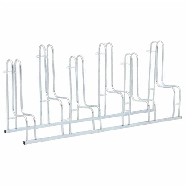 vidaXL Fahrradständer für 6 Fahrräder Freistehend Verzinkter Stahl, 4005572